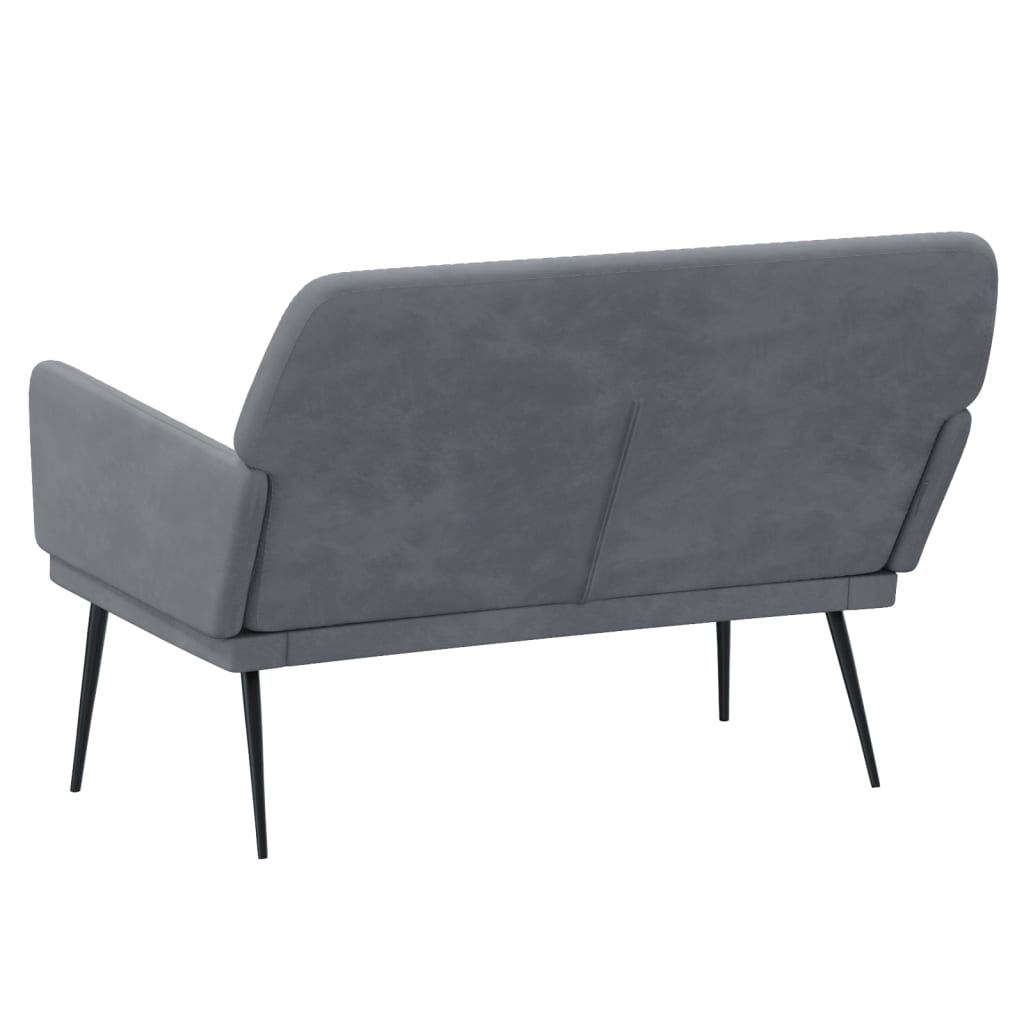 Banc Gris foncé 108x79x79 cm Velours - XIOS