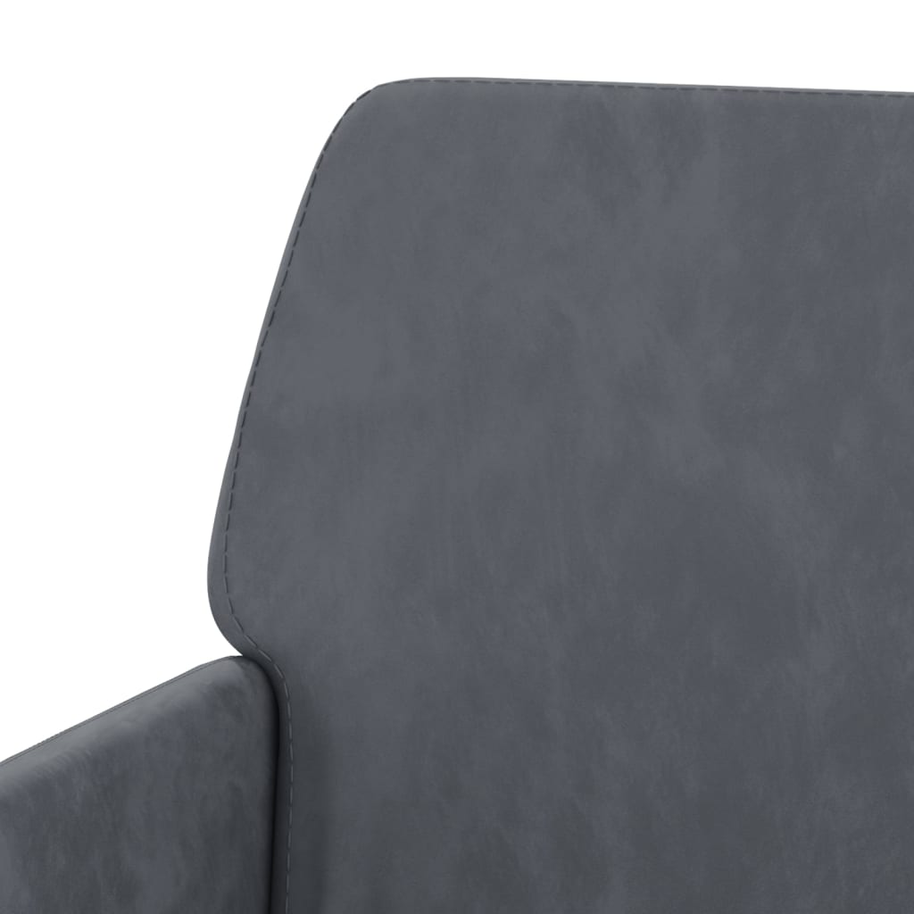 Banc Gris foncé 108x79x79 cm Velours - XIOS