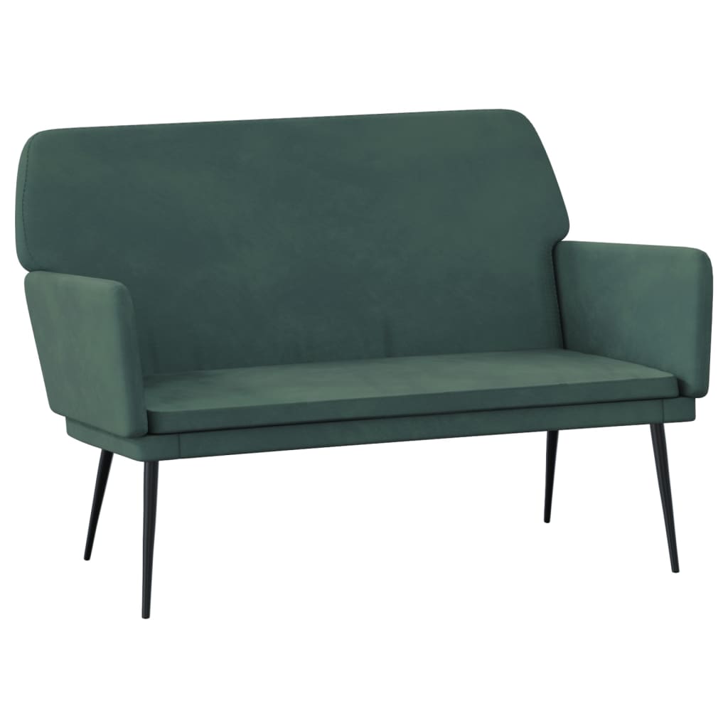 Banc Vert foncé 108x79x79 cm Velours - XIOS
