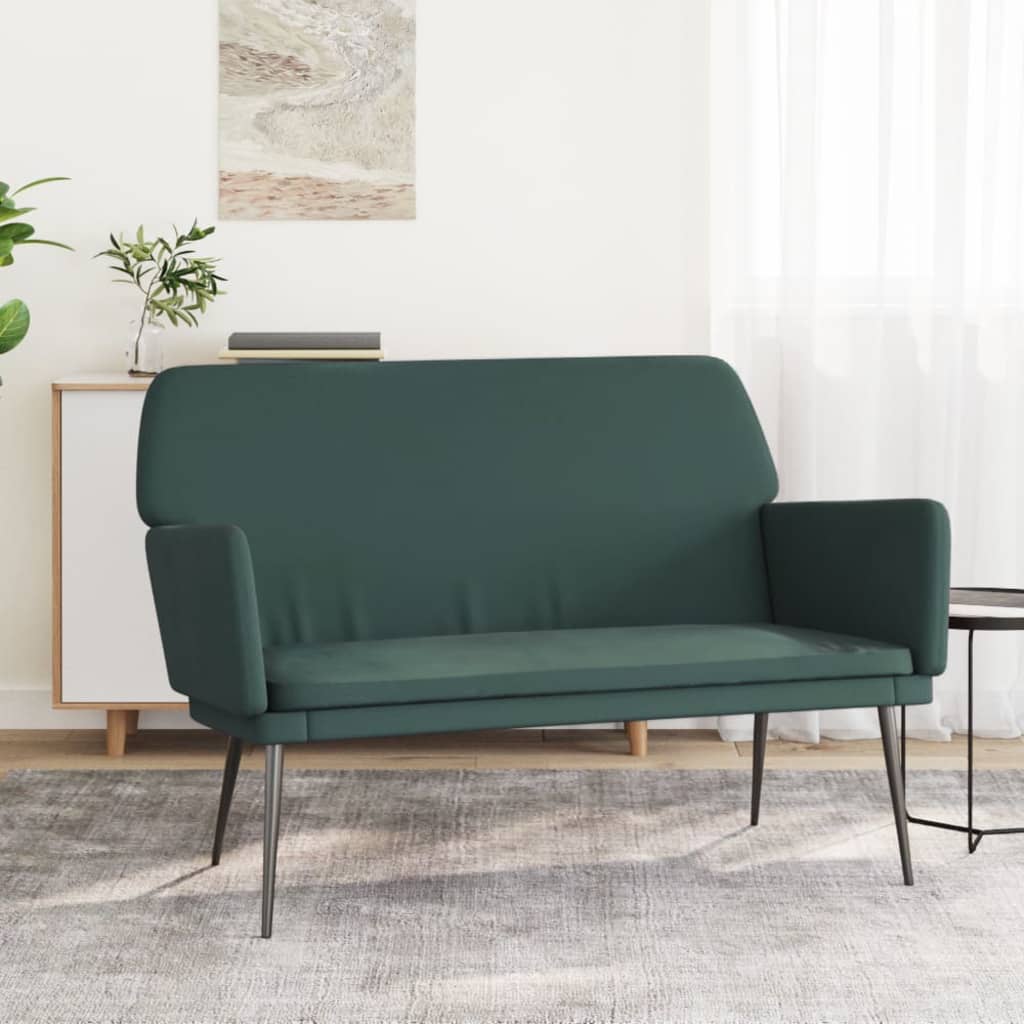 Banc Vert foncé 108x79x79 cm Velours - XIOS