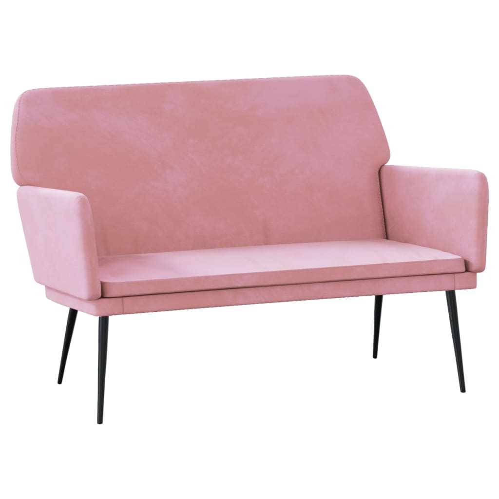 Banc Rose 108x79x79 cm Velours - XIOS