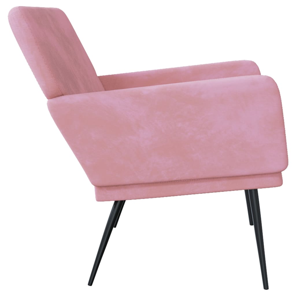 Banc Rose 108x79x79 cm Velours - XIOS