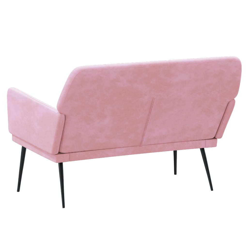 Banc Rose 108x79x79 cm Velours - XIOS