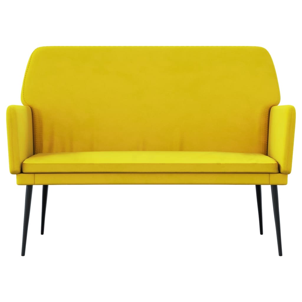Banc Jaune 108x79x79 cm Velours - XIOS