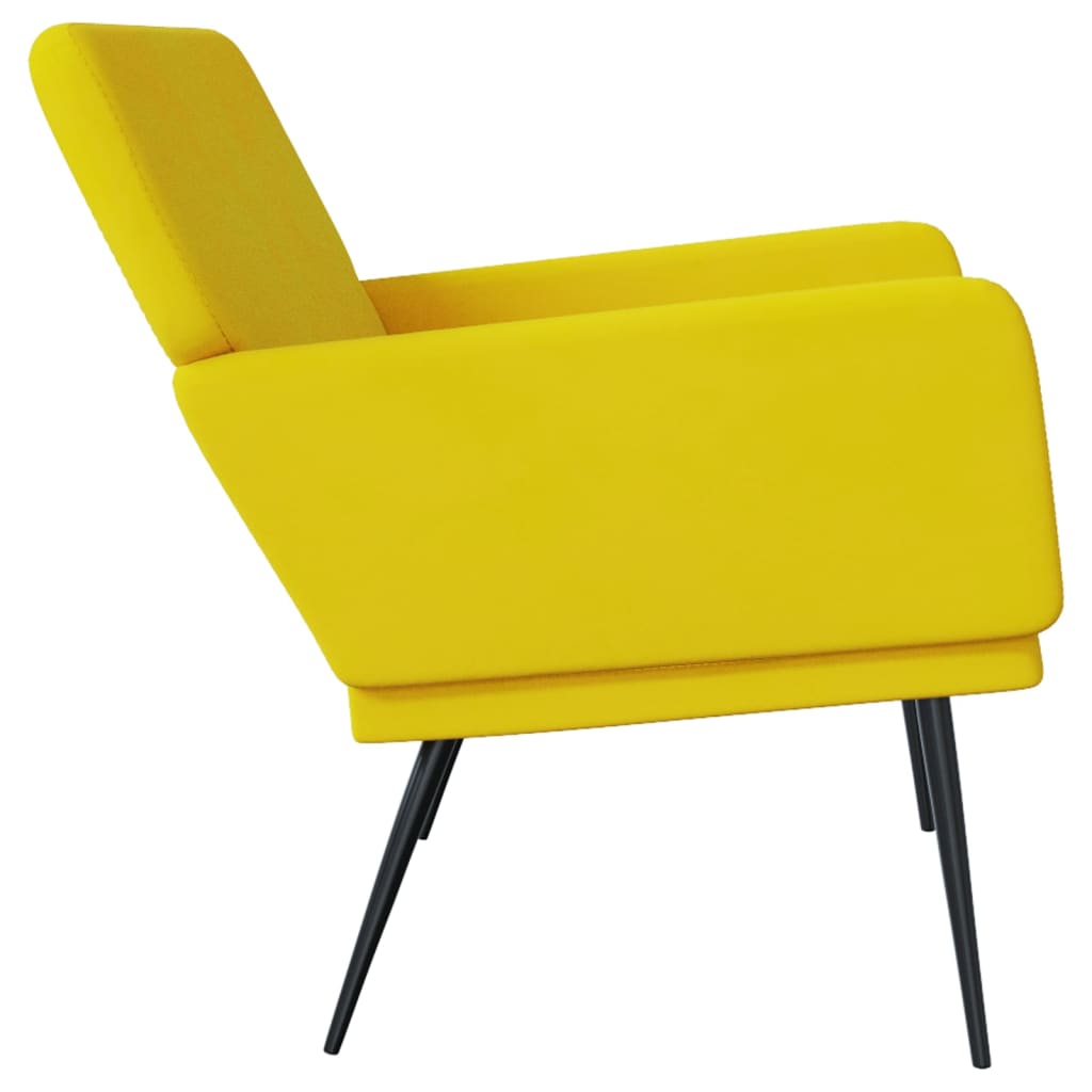 Banc Jaune 108x79x79 cm Velours - XIOS