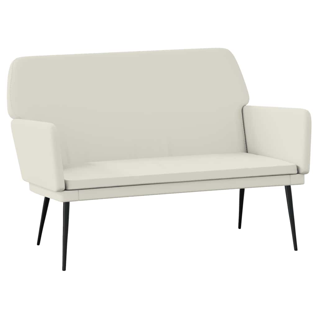 Banc Crème 108x79x79 cm Velours - XIOS