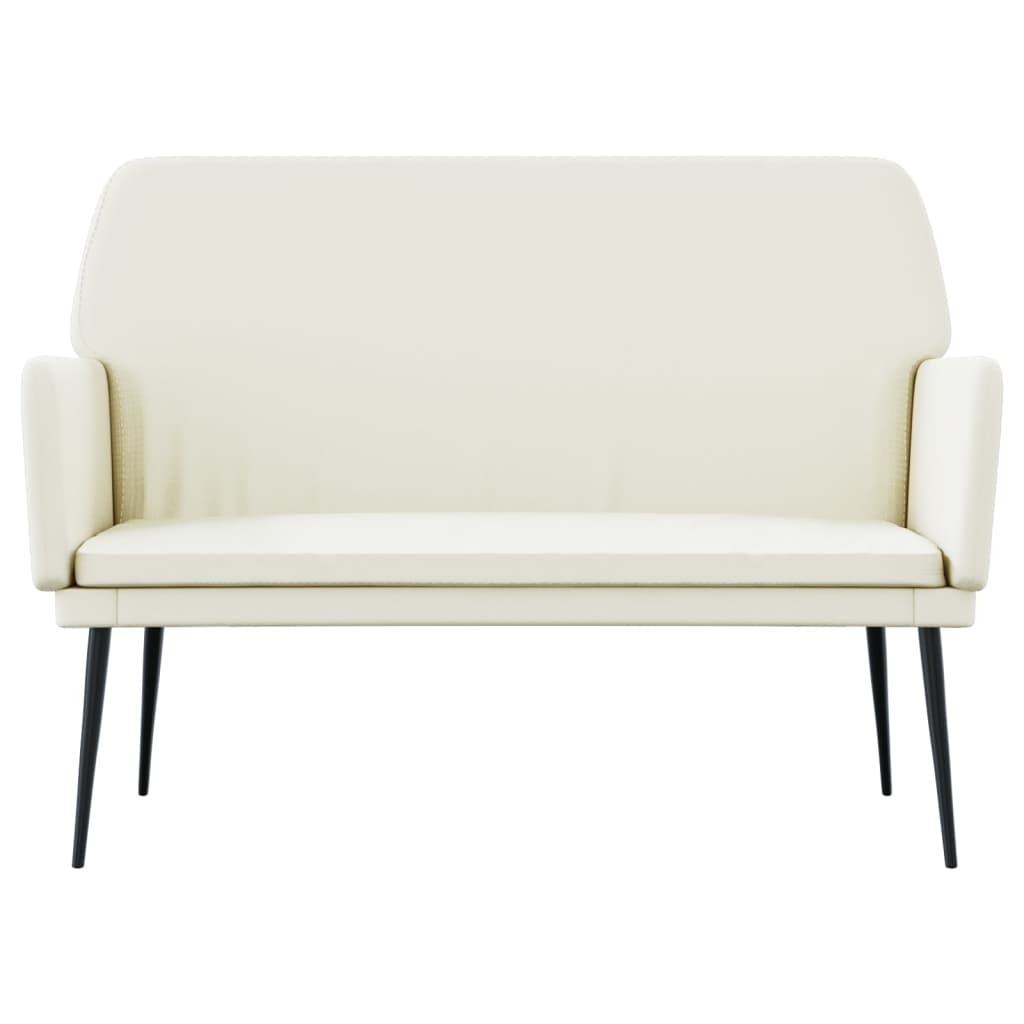 Banc Crème 108x79x79 cm Velours - XIOS
