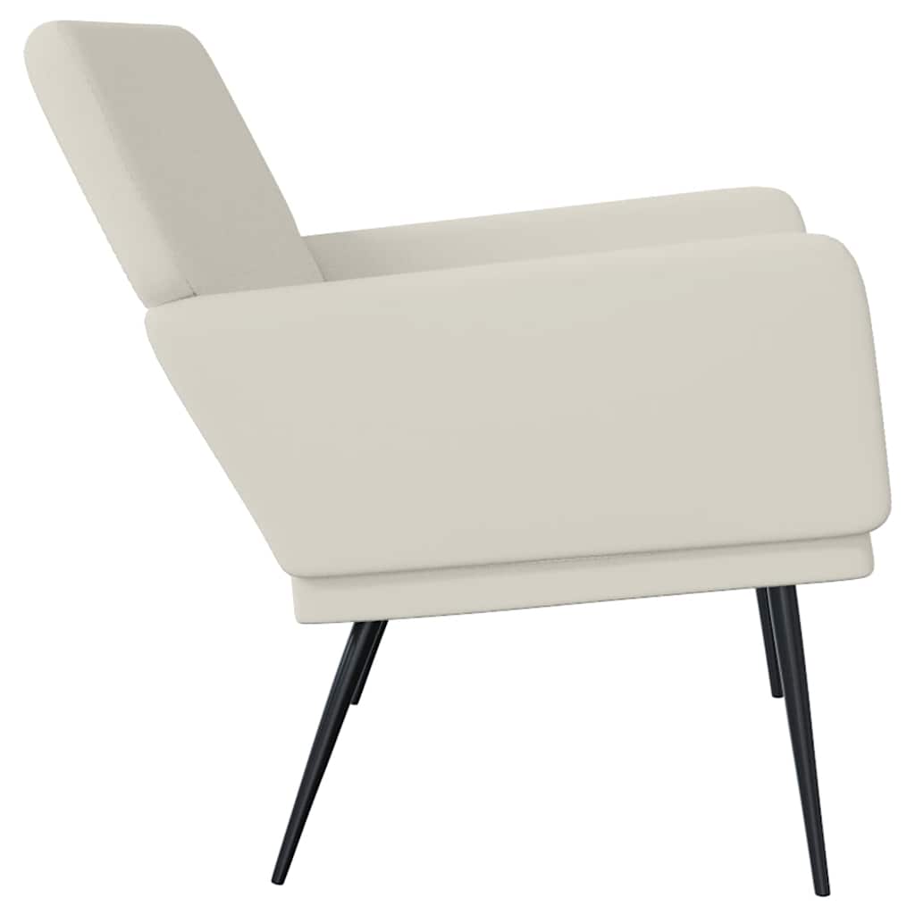 Banc Crème 108x79x79 cm Velours - XIOS