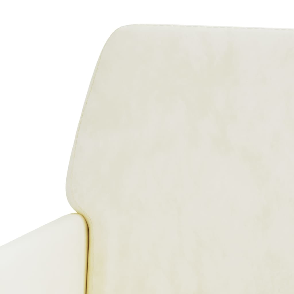 Banc Crème 108x79x79 cm Velours - XIOS