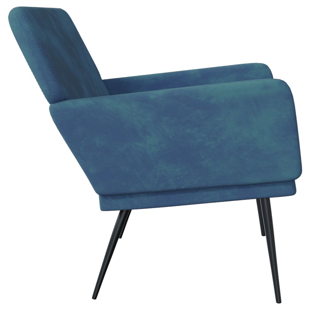 Banc Bleu 108x79x79 cm Velours - XIOS