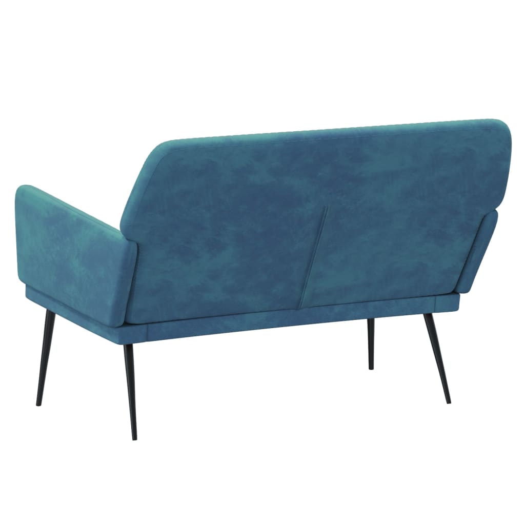 Banc Bleu 108x79x79 cm Velours - XIOS