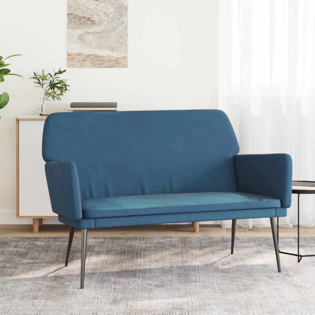 Banc Bleu 108x79x79 cm Velours - XIOS
