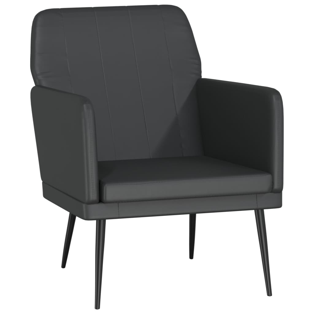 Fauteuil Noir 61x78x80 cm Similicuir - XIOS