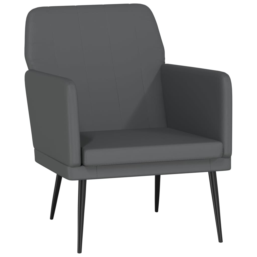 Fauteuil Gris 61x78x80 cm Similicuir - XIOS