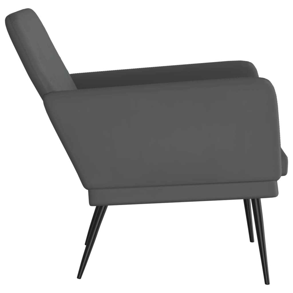 Fauteuil Gris 61x78x80 cm Similicuir - XIOS