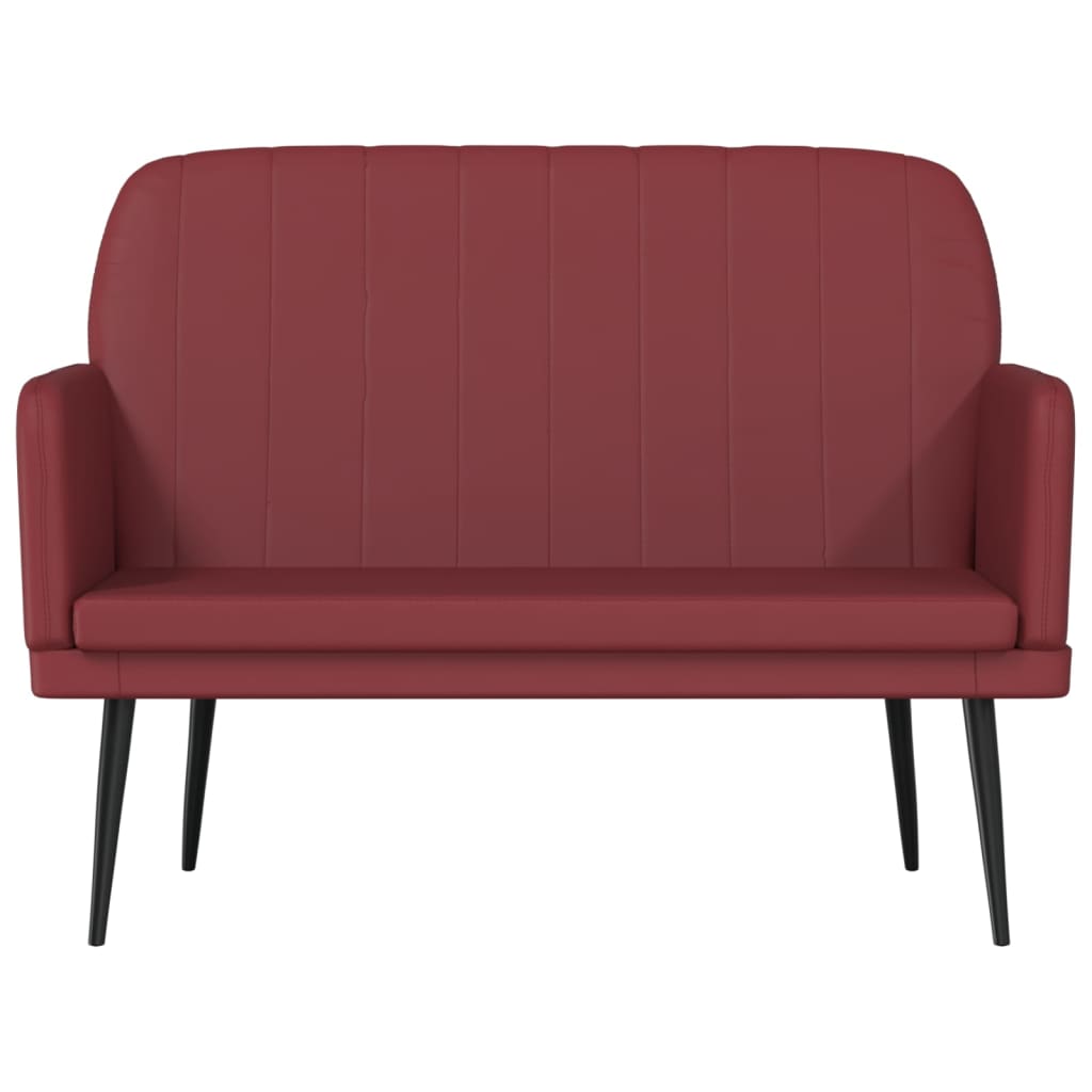 Banc Rouge bordeaux 107x80x81 cm Similicuir - XIOS