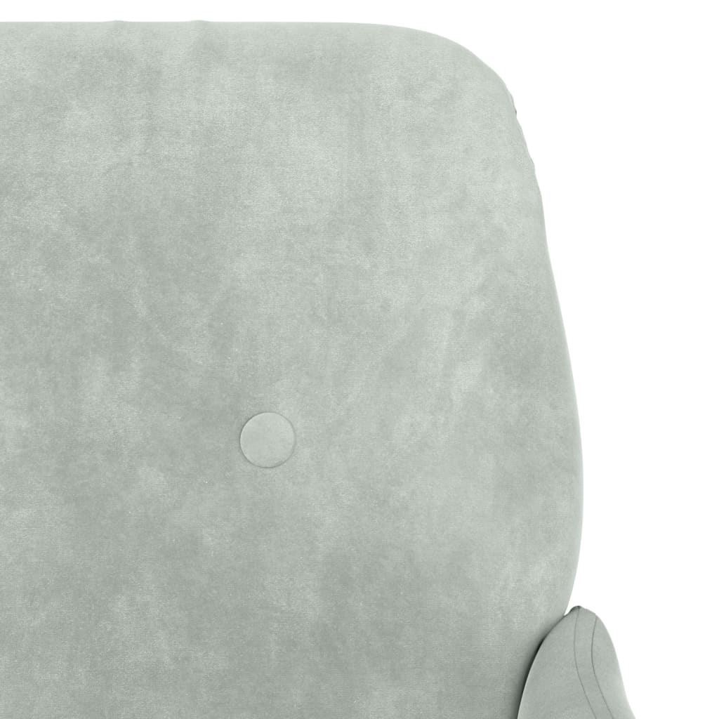 Fauteuil Gris clair 62x79x79 cm Velours - XIOS