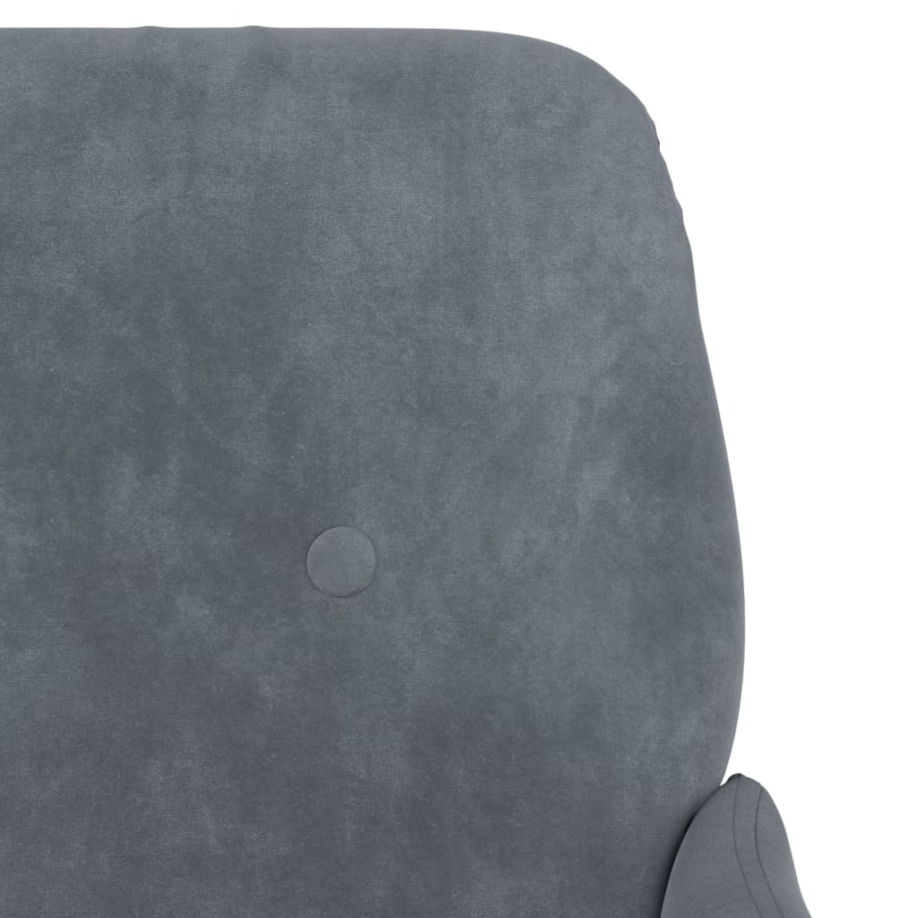 Fauteuil Gris foncé 62x79x79 cm Velours - XIOS