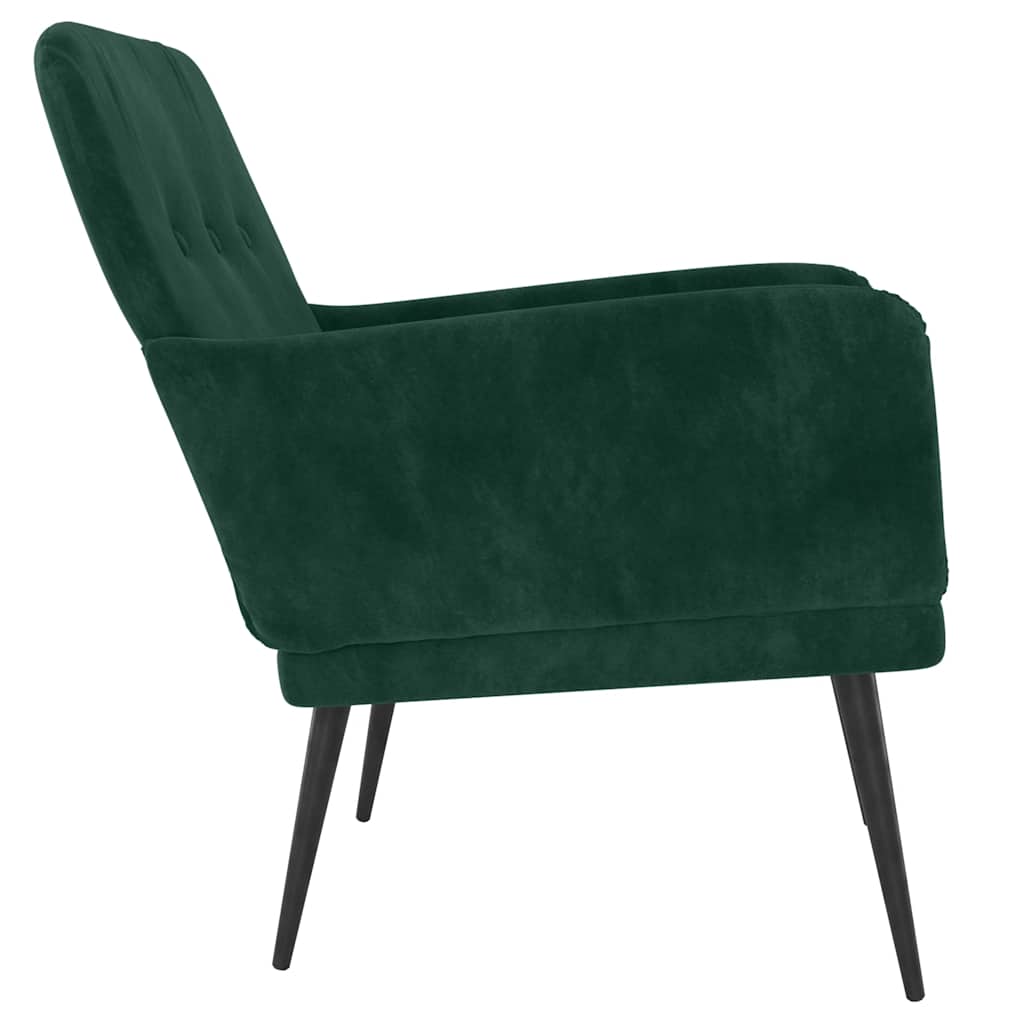 Fauteuil Vert foncé 62x79x79 cm Velours - XIOS