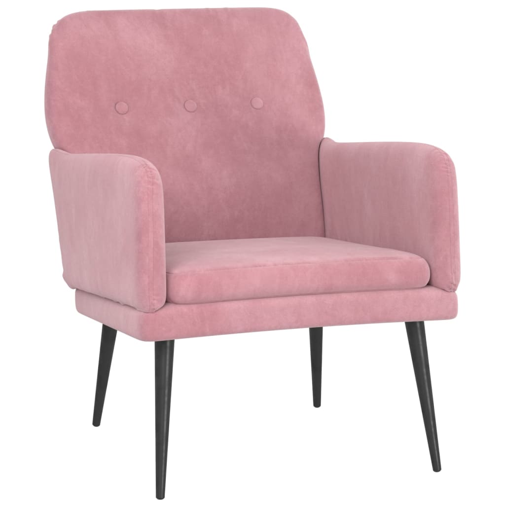 Fauteuil Rose 62x79x79 cm Velours - XIOS
