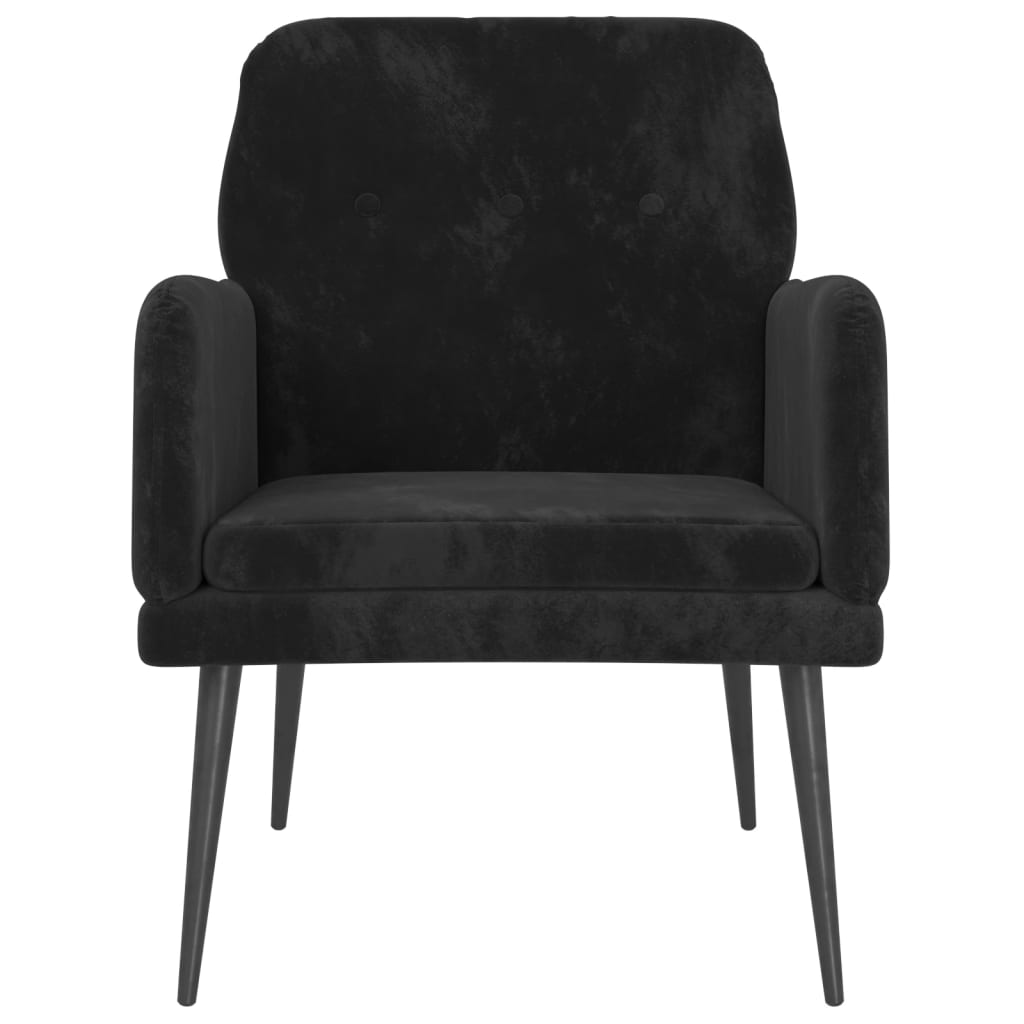 Fauteuil Noir 62x79x79 cm Velours - XIOS