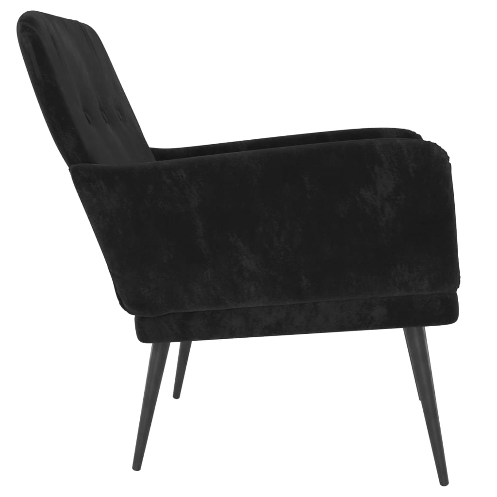 Fauteuil Noir 62x79x79 cm Velours - XIOS