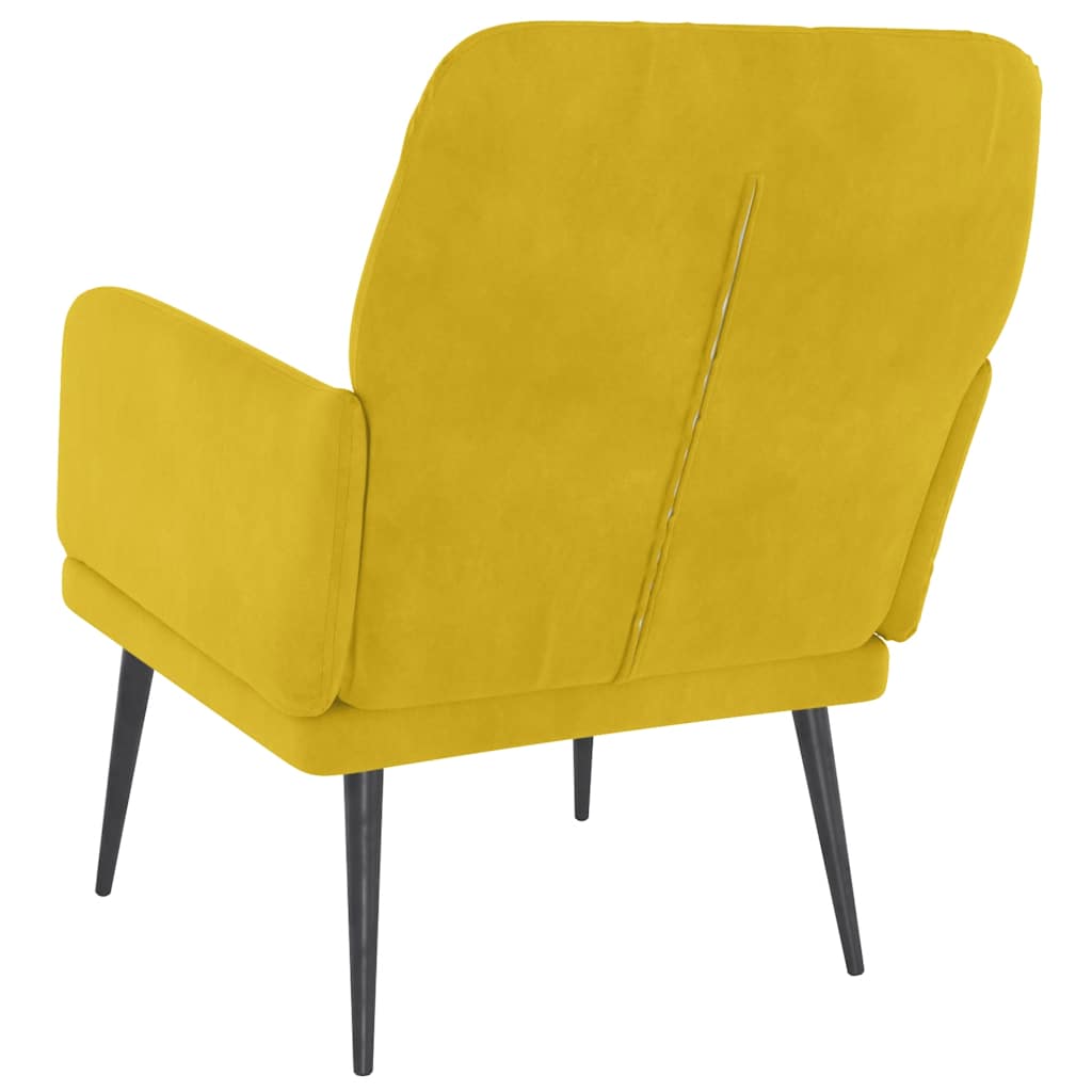 Fauteuil Jaune 62x79x79 cm Velours - XIOS