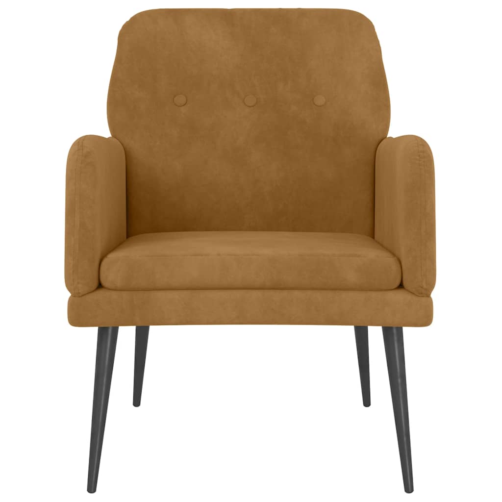Fauteuil Marron 62x79x79 cm Velours - XIOS