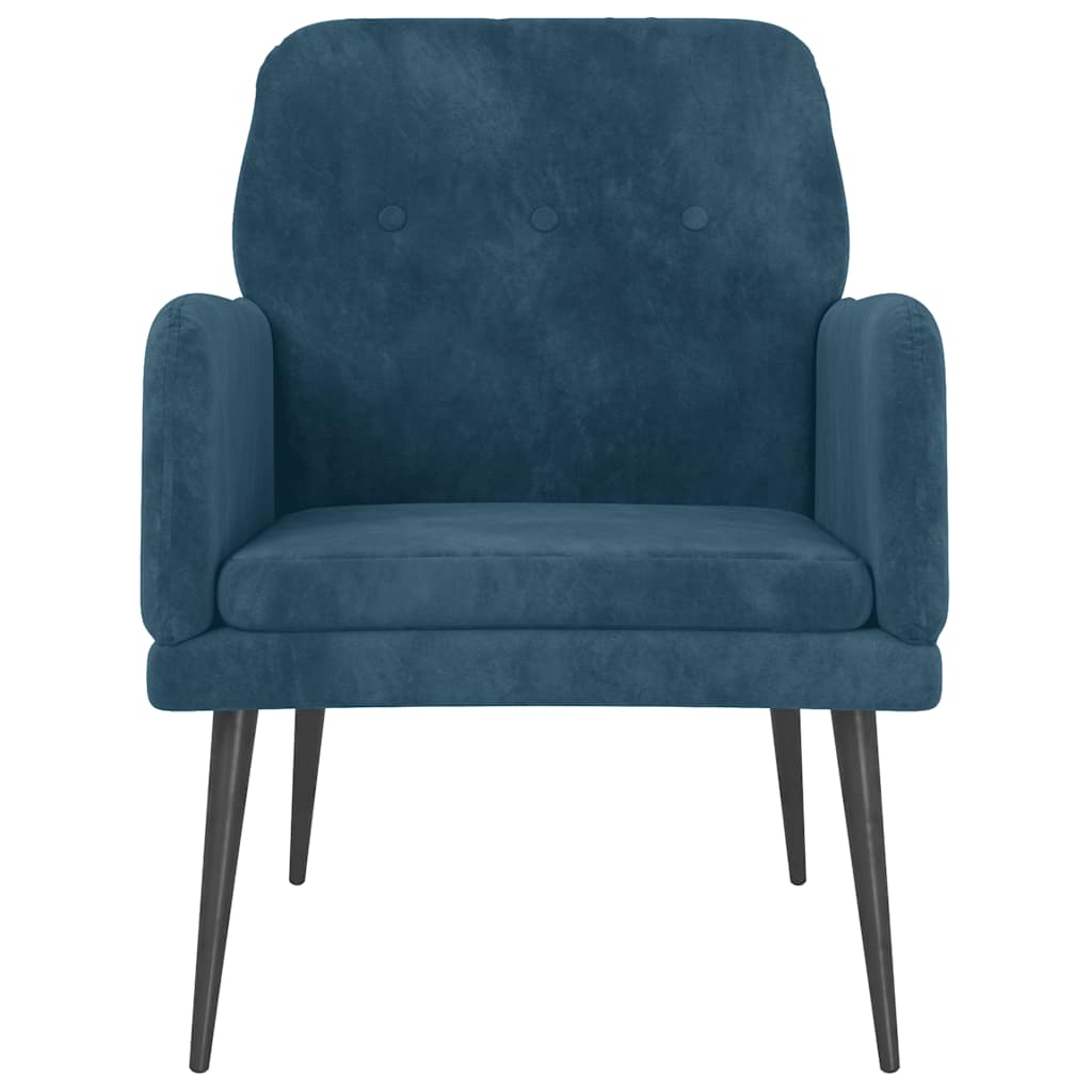 Fauteuil Bleu 62x79x79 cm Velours - XIOS
