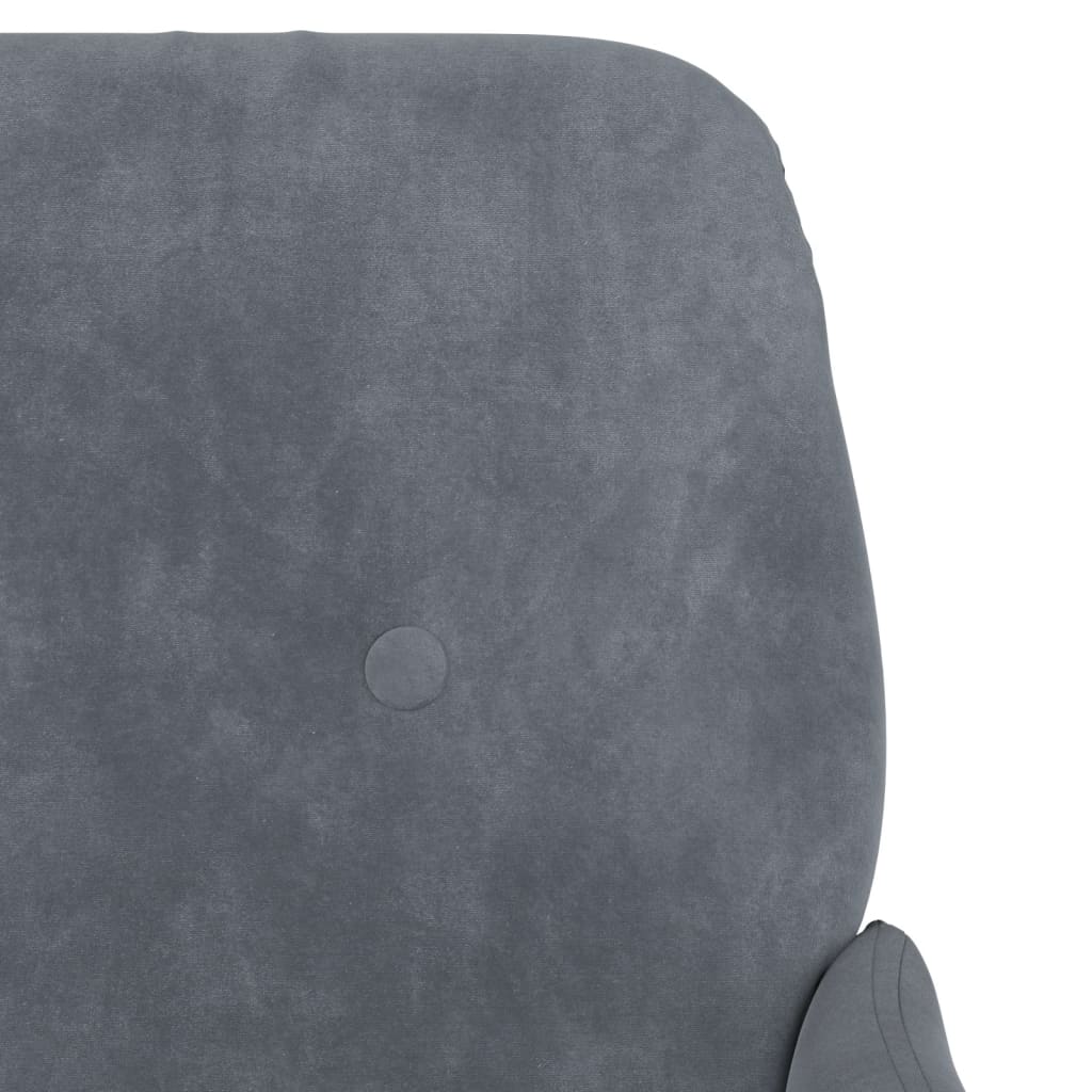 Banc Gris foncé 108x79x79 cm Velours - XIOS