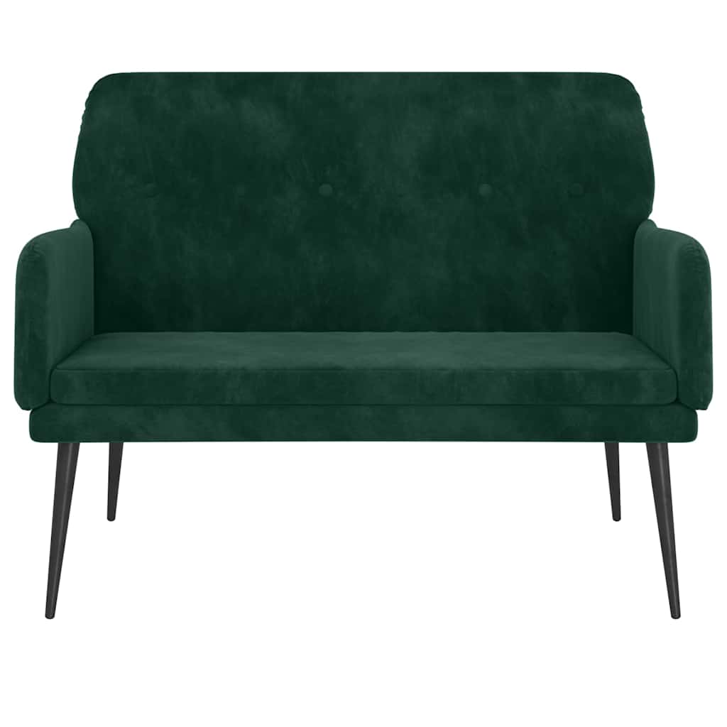 Banc Vert foncé 108x79x79 cm Velours - XIOS