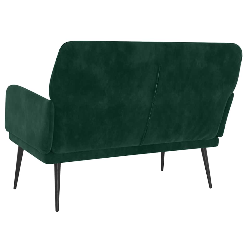 Banc Vert foncé 108x79x79 cm Velours - XIOS