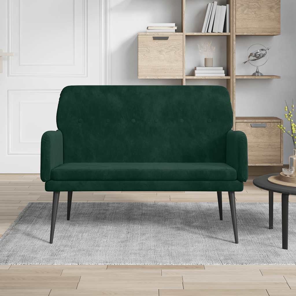 Banc Vert foncé 108x79x79 cm Velours - XIOS