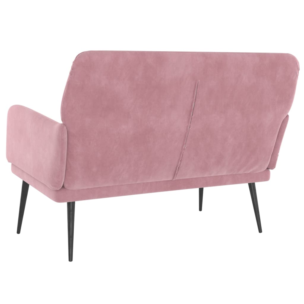 Banc Rose 108x79x79 cm Velours - XIOS
