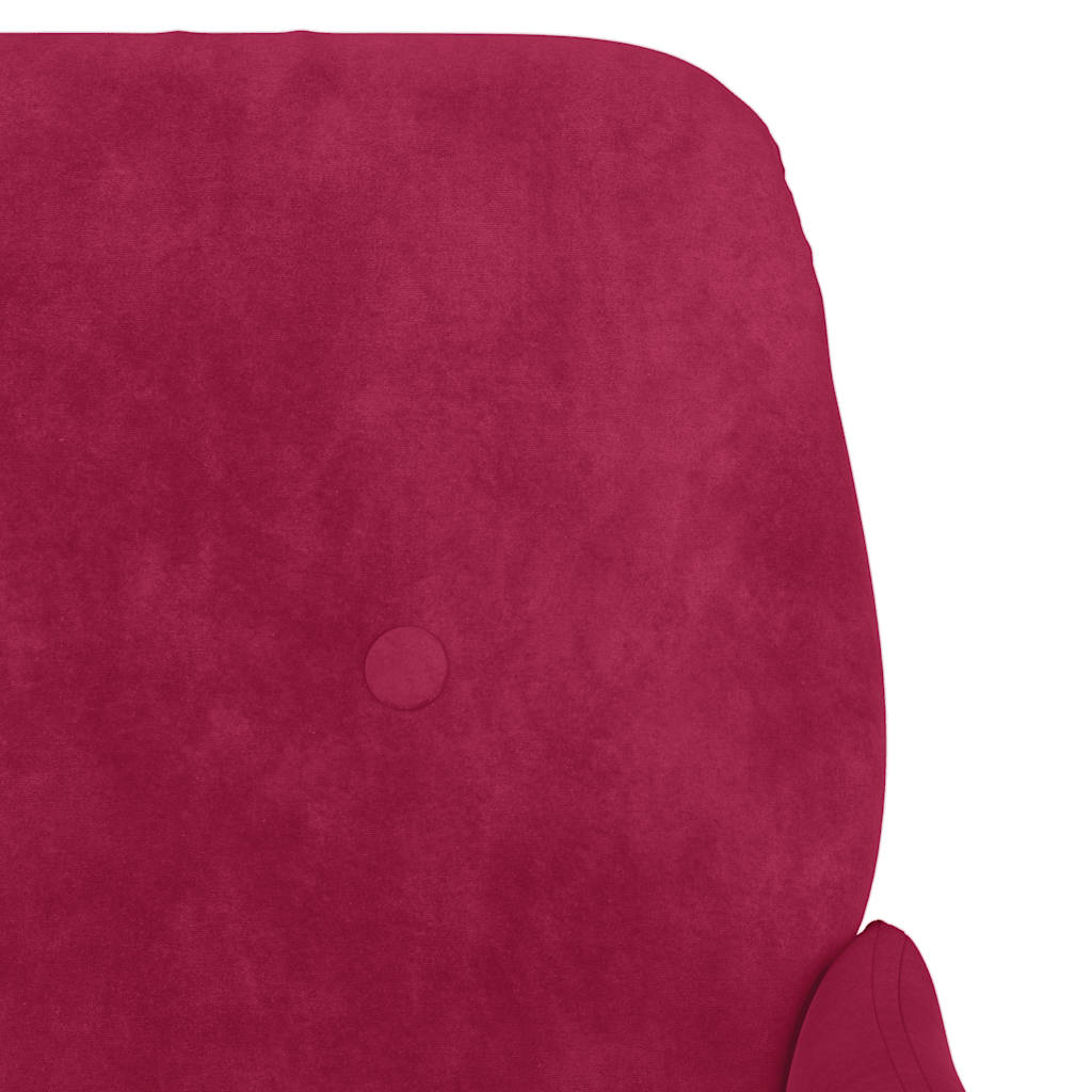 Banc Rouge bordeaux 108x79x79 cm Velours - XIOS