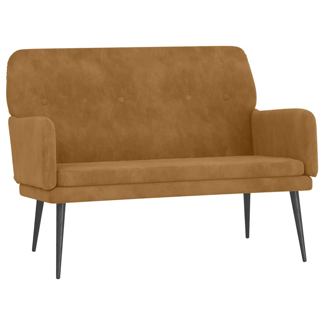 Banc Marron 108x79x79 cm Velours - XIOS