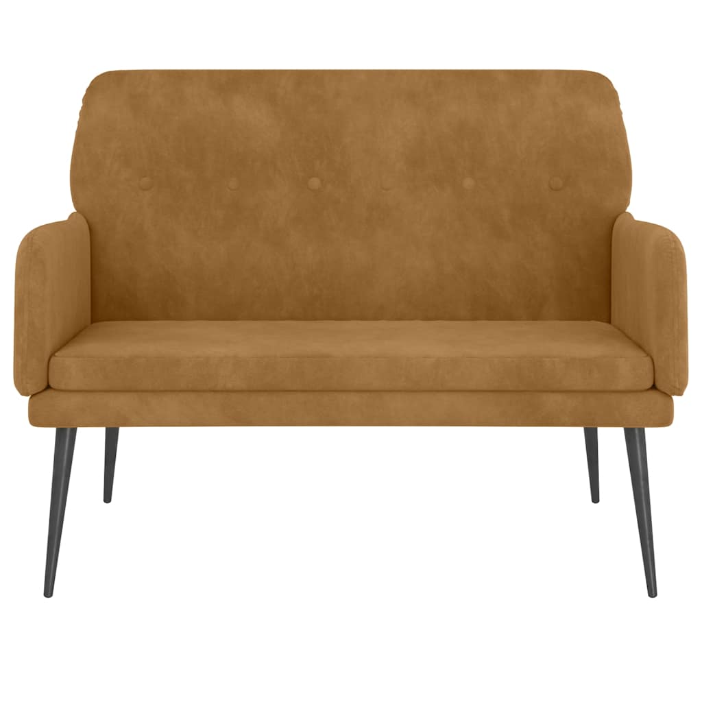 Banc Marron 108x79x79 cm Velours - XIOS