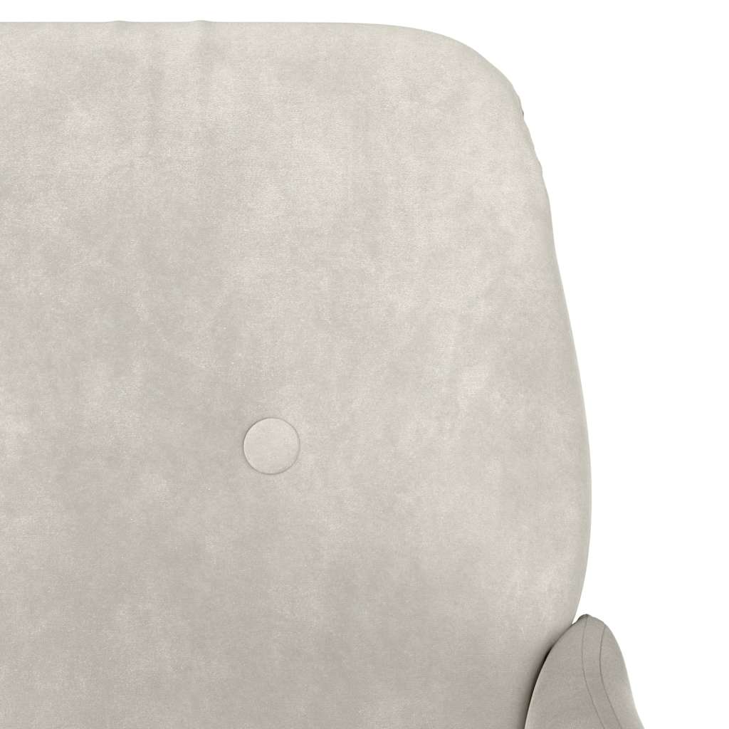 Banc Crème 108x79x79 cm Velours - XIOS