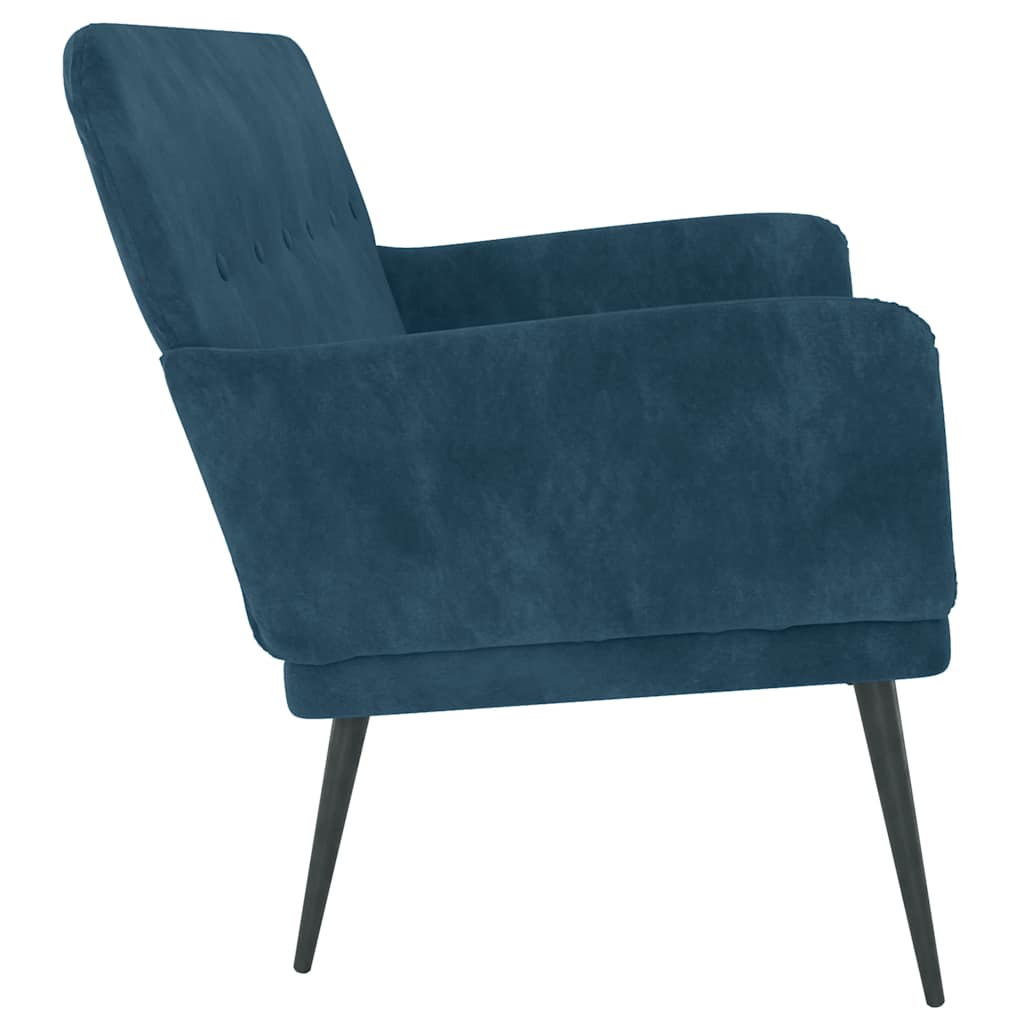 Banc Bleu 108x79x79 cm Velours - XIOS