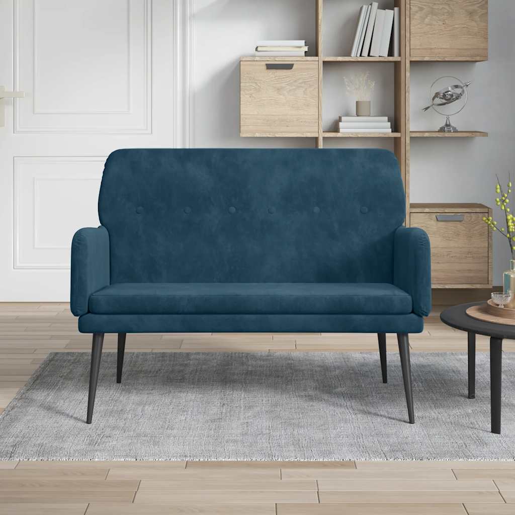 Banc Bleu 108x79x79 cm Velours - XIOS