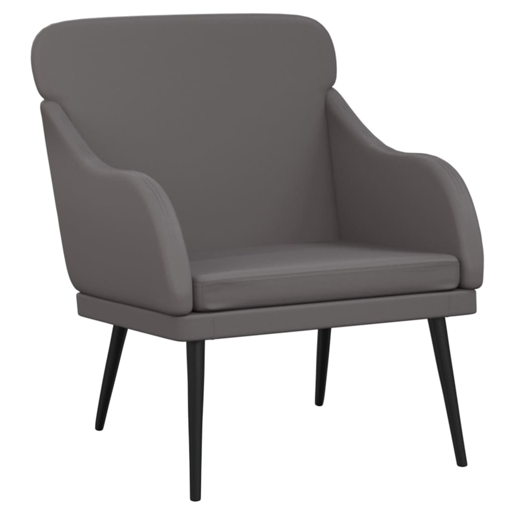 Fauteuil Gris 63x76x80 cm Similicuir - XIOS