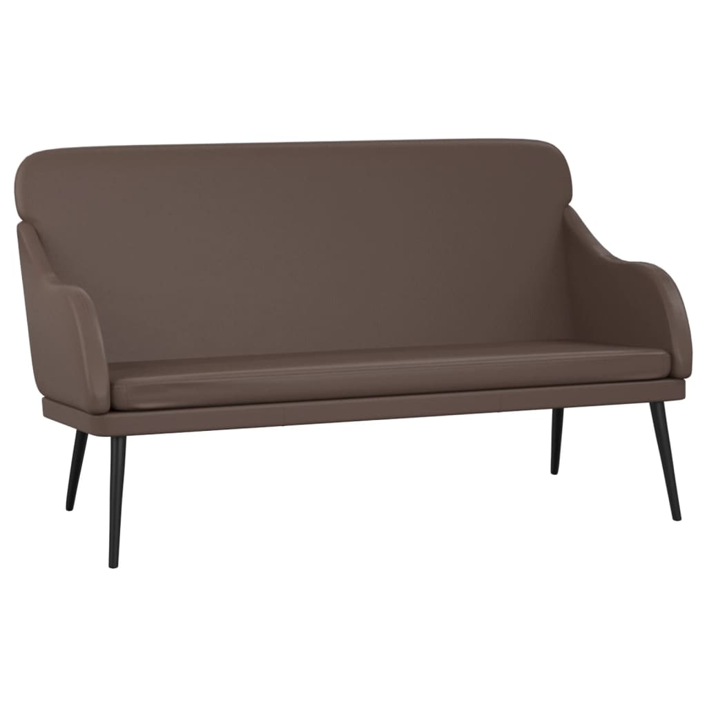 Banc Marron 110x76x80 cm Similicuir - XIOS
