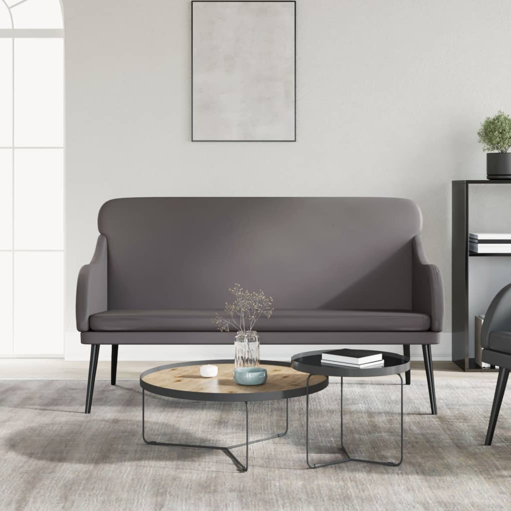Banc Gris 110x76x80 cm Similicuir - XIOS