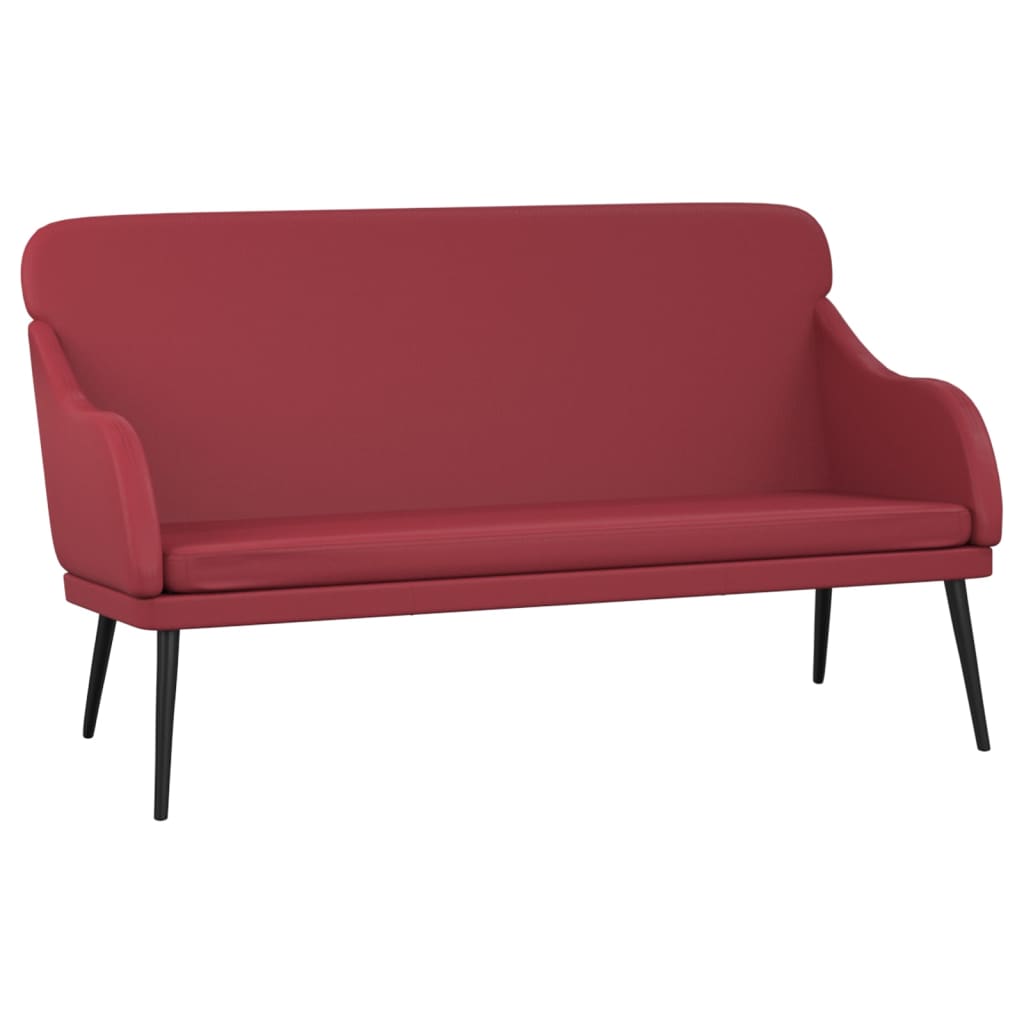 Banc Rouge bordeaux 110x76x80 cm Similicuir - XIOS