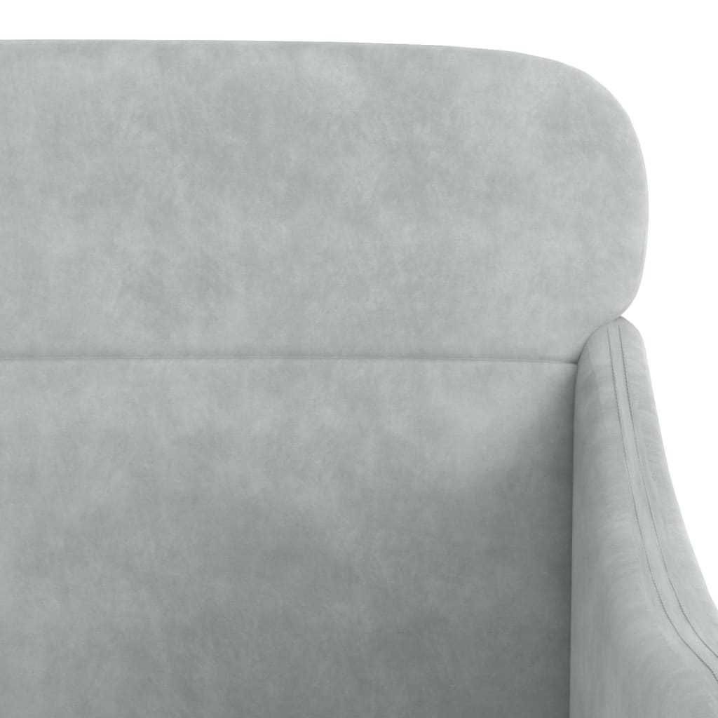 Fauteuil Gris clair 63x76x80 cm Velours - XIOS