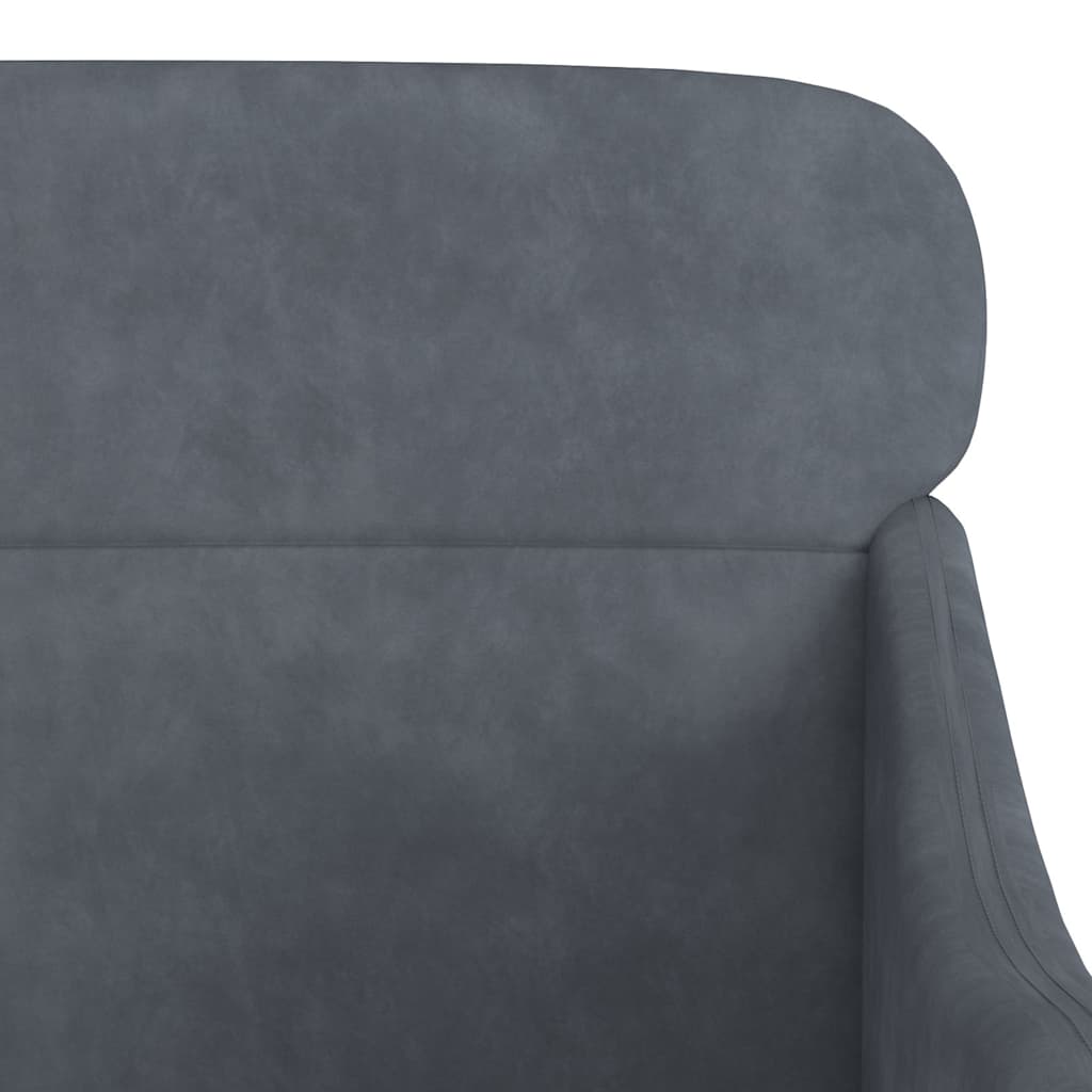 Fauteuil Gris foncé 63x76x80 cm Velours - XIOS