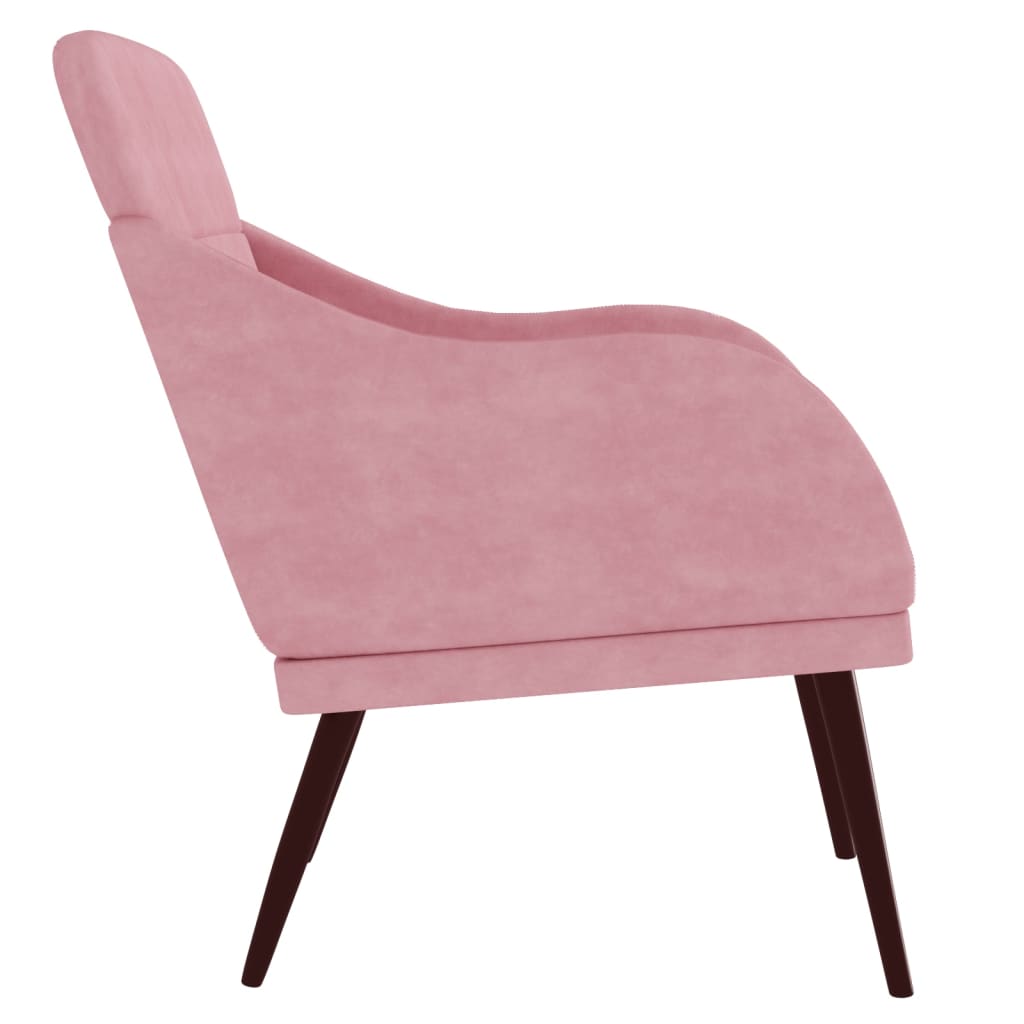 Fauteuil Rose 63x76x80 cm Velours - XIOS