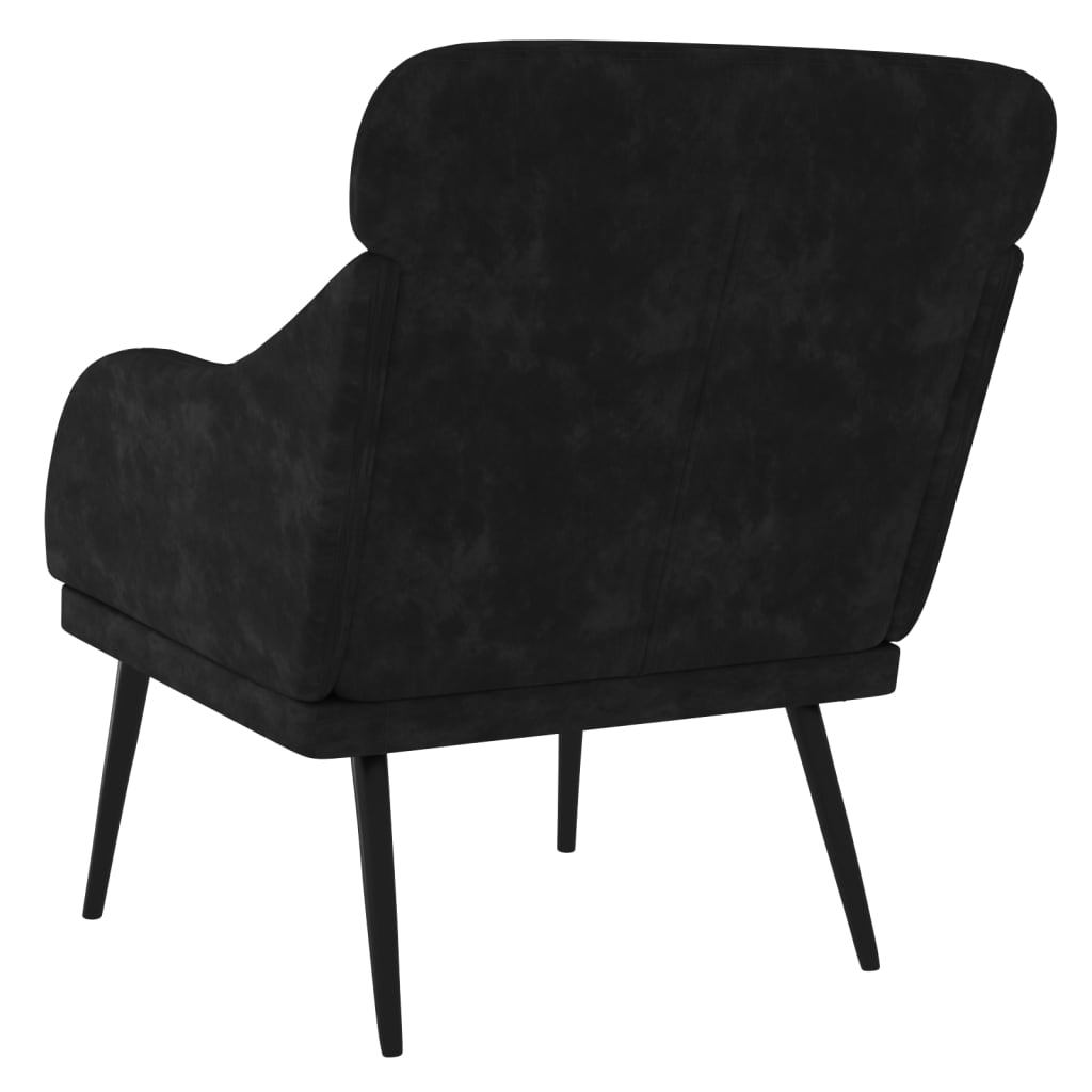 Fauteuil Noir 63x76x80 cm Velours - XIOS