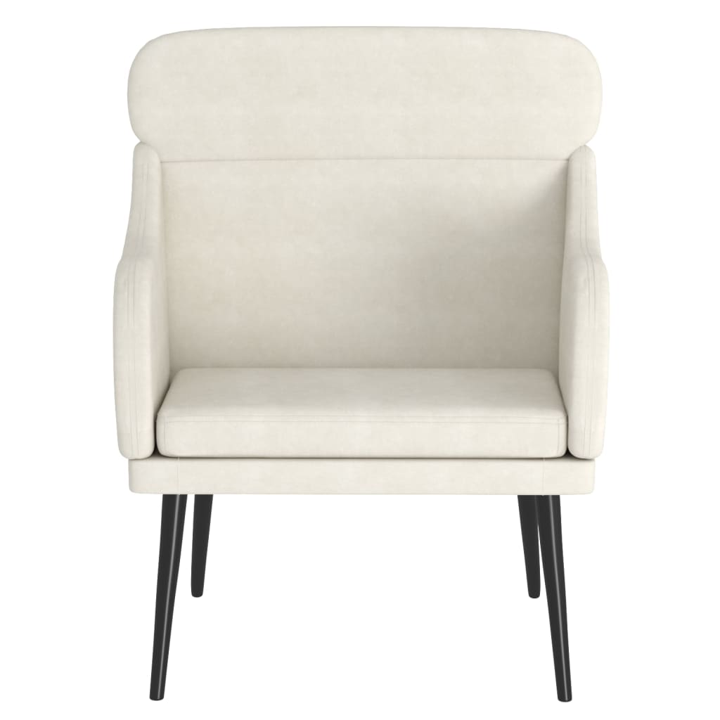 Fauteuil Crème 63x76x80 cm Velours - XIOS