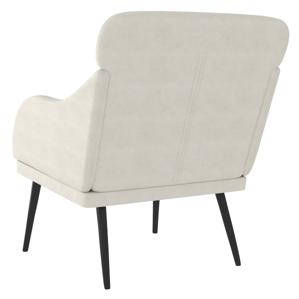 Fauteuil Crème 63x76x80 cm Velours - XIOS